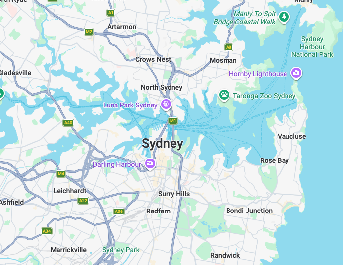 Sydney map